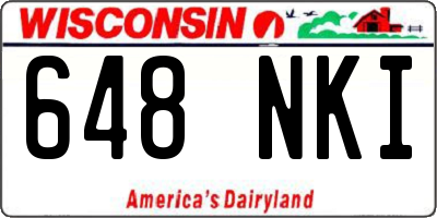 WI license plate 648NKI