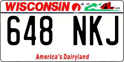 WI license plate 648NKJ