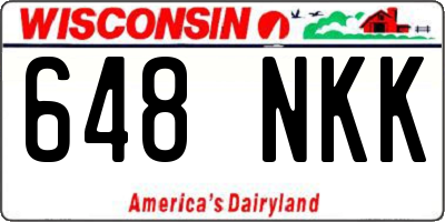 WI license plate 648NKK