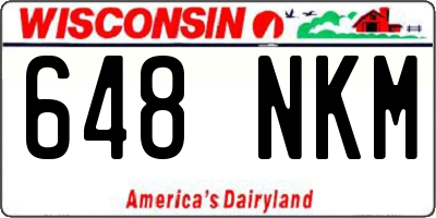 WI license plate 648NKM