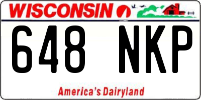 WI license plate 648NKP
