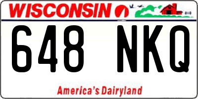WI license plate 648NKQ