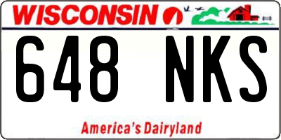 WI license plate 648NKS