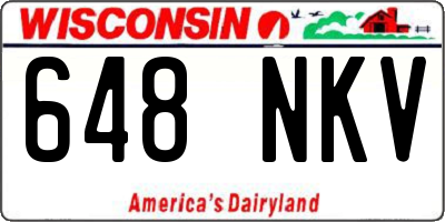 WI license plate 648NKV