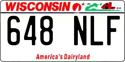 WI license plate 648NLF