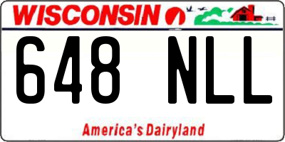 WI license plate 648NLL