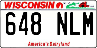 WI license plate 648NLM