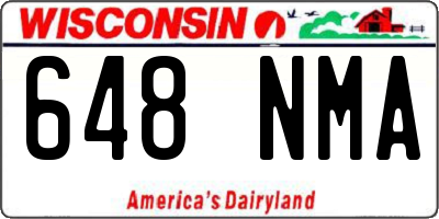 WI license plate 648NMA