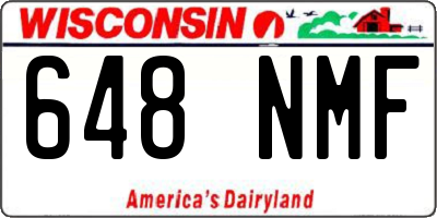 WI license plate 648NMF