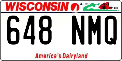WI license plate 648NMQ