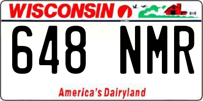 WI license plate 648NMR