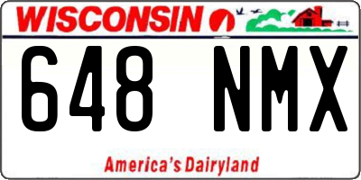 WI license plate 648NMX