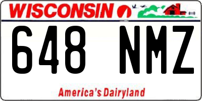 WI license plate 648NMZ