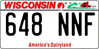 WI license plate 648NNF