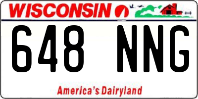 WI license plate 648NNG