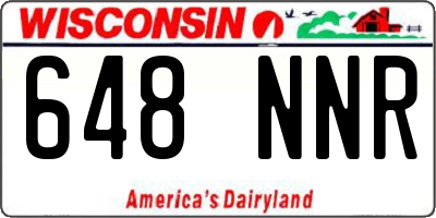 WI license plate 648NNR
