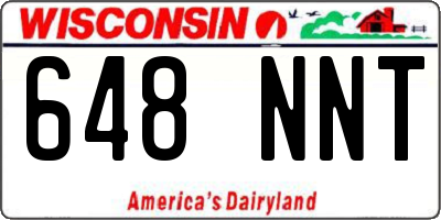 WI license plate 648NNT