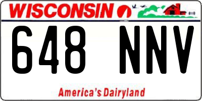 WI license plate 648NNV