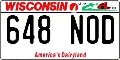 WI license plate 648NOD