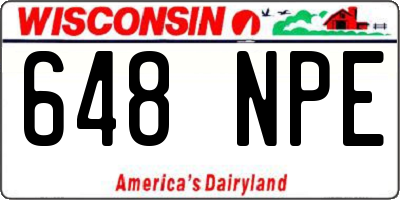 WI license plate 648NPE
