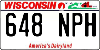 WI license plate 648NPH