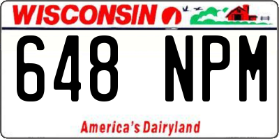 WI license plate 648NPM