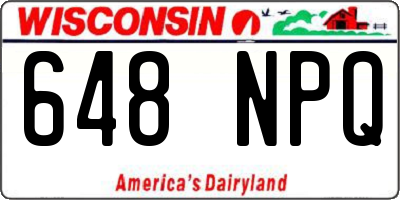WI license plate 648NPQ