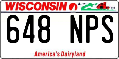 WI license plate 648NPS