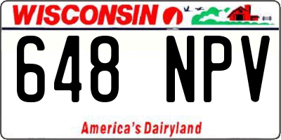WI license plate 648NPV