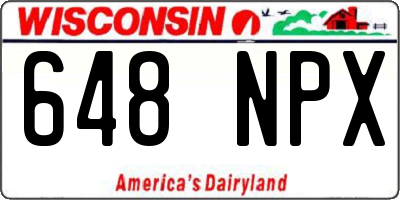 WI license plate 648NPX