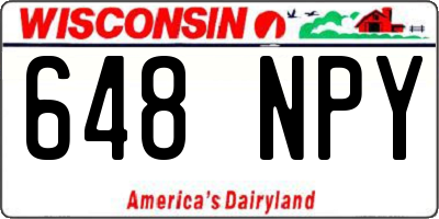 WI license plate 648NPY