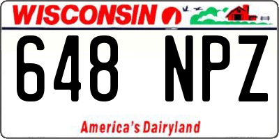 WI license plate 648NPZ