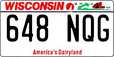 WI license plate 648NQG