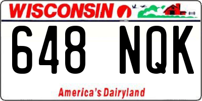 WI license plate 648NQK