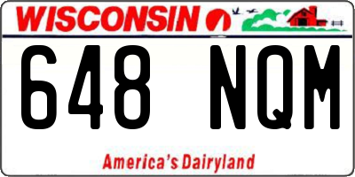 WI license plate 648NQM