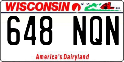 WI license plate 648NQN