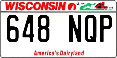 WI license plate 648NQP