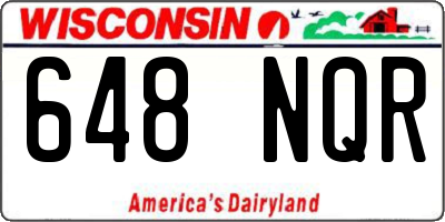 WI license plate 648NQR