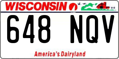 WI license plate 648NQV