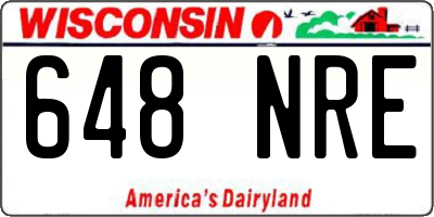 WI license plate 648NRE