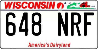 WI license plate 648NRF