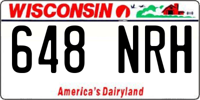 WI license plate 648NRH