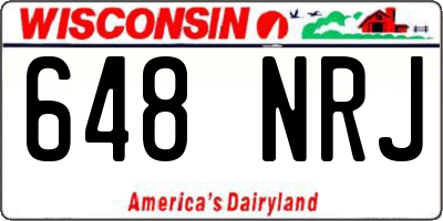 WI license plate 648NRJ