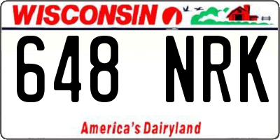 WI license plate 648NRK