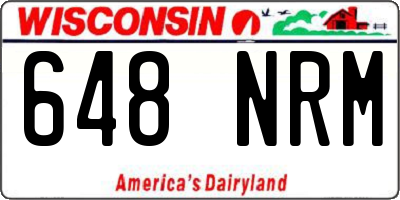WI license plate 648NRM