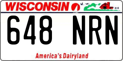 WI license plate 648NRN