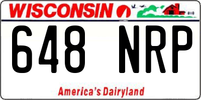 WI license plate 648NRP