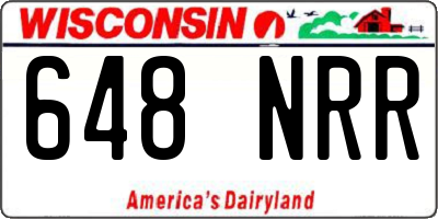 WI license plate 648NRR