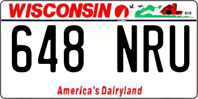 WI license plate 648NRU