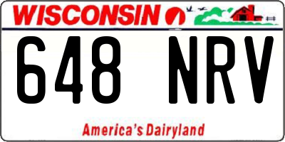 WI license plate 648NRV